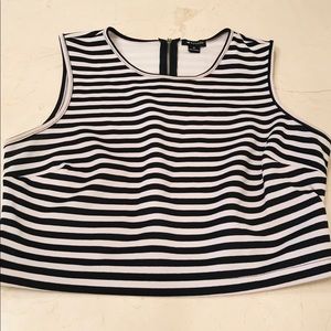 Black & White striped crop top by I ❤️ Ronson